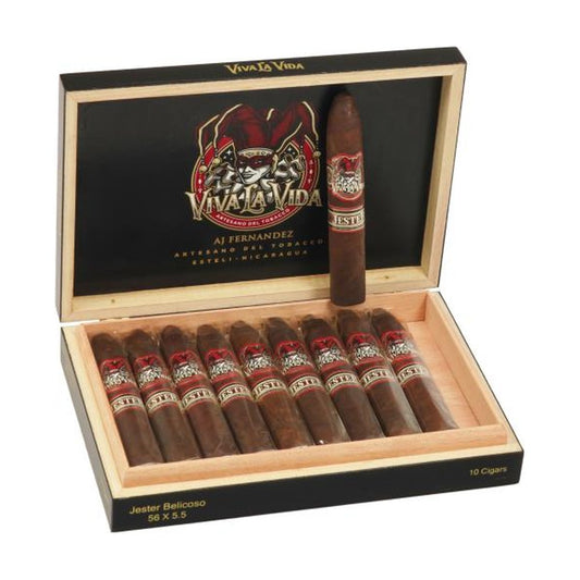 Artesano Del Tobacco Viva La Vida 5th Anniversary Jester Belicoso 56X5.5 Box of 10
