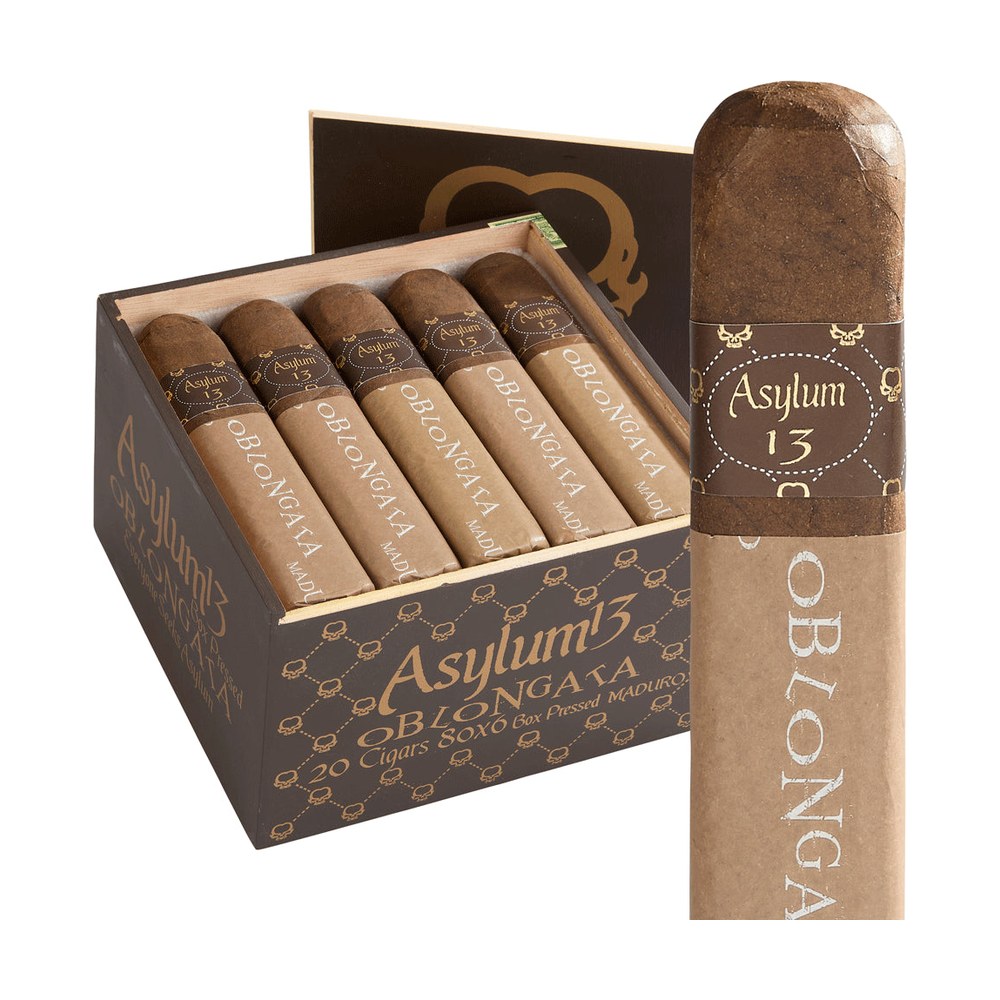 Asylum 13 Oblongata Maduro Box Pressed 70X7 Box of 20