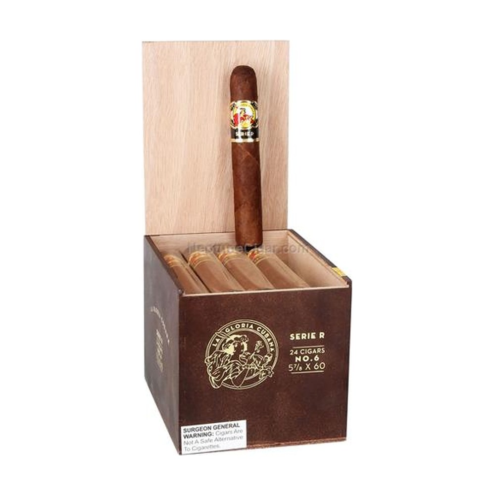 La Gloria Cubana Serie R No. 6 Natural 60X5.875 Box of 24