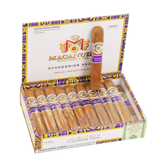 Macanudo Ecuadorian Shade Gigante 60X6 Box of 20