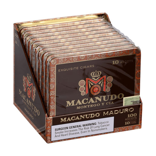Macanudo Maduro Ascots 32X4.1875 Box of 10
