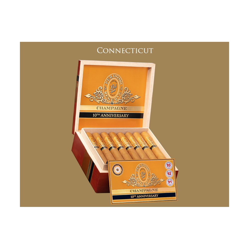 Perdomo 10th Anniversary Champagne Epicure 54X6 Box of 25
