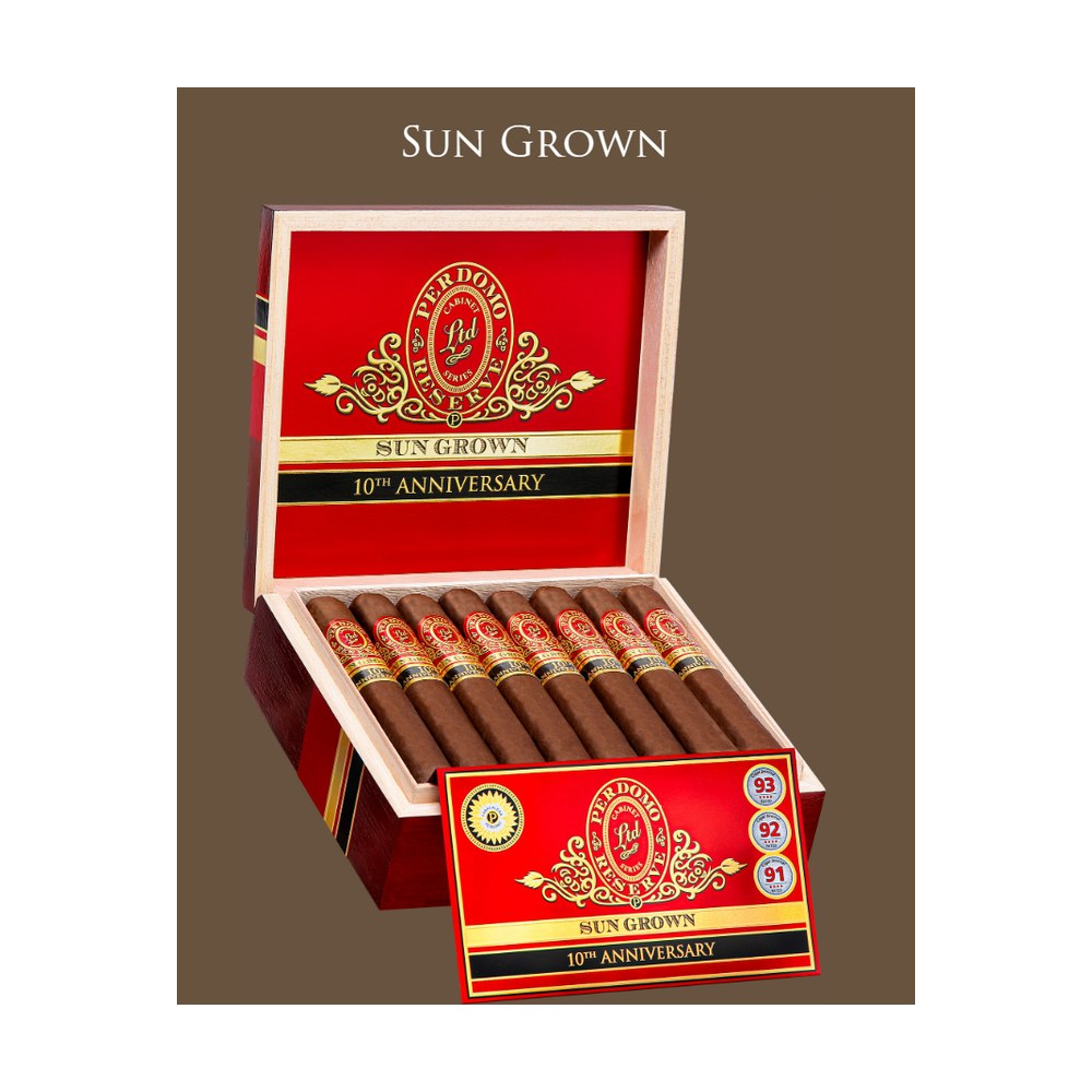 Perdomo 10th Anniversary Sungrown Churchill 54X7 Box of 25