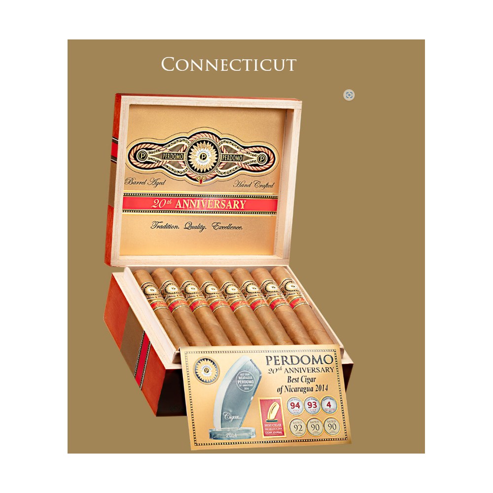 Perdomo 20th Anniversary Connecticut Churchill 56X7 Box of 24